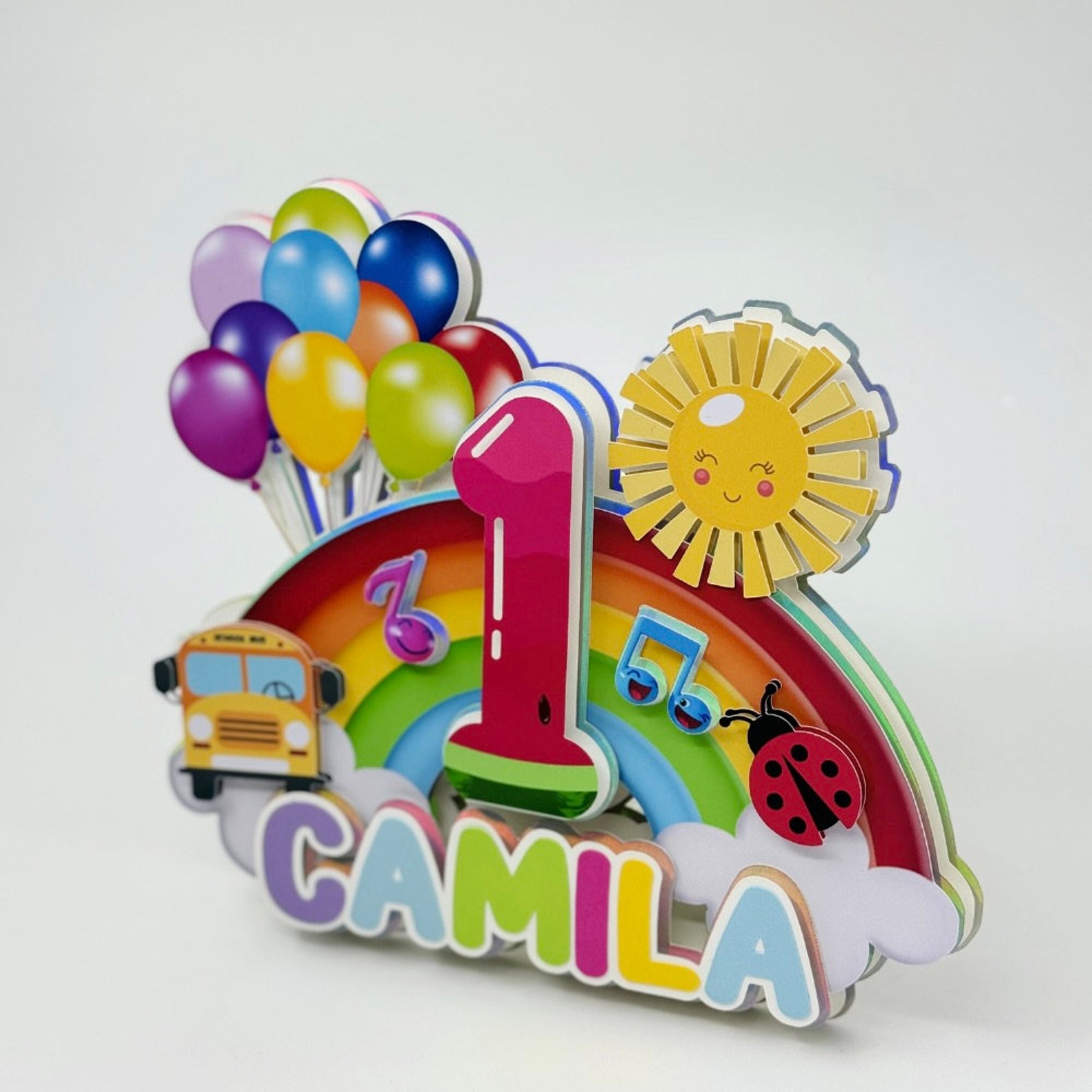 Topper Meilon Melon Cake Topper, Rainbow Cake Topper - Etsy