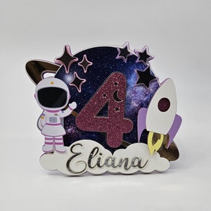 Space Cake Topper, Space Birthday Party, Astronaut Party Decor, Astronaut Cake Topper, Girl Space Birthday