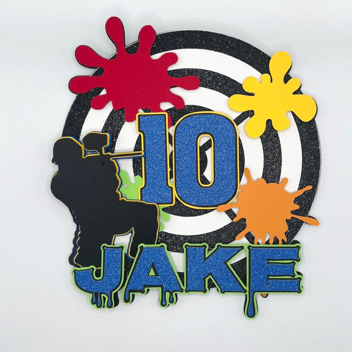 Paintball Cake Topper Paintball Birthday Party Paintball Etsy