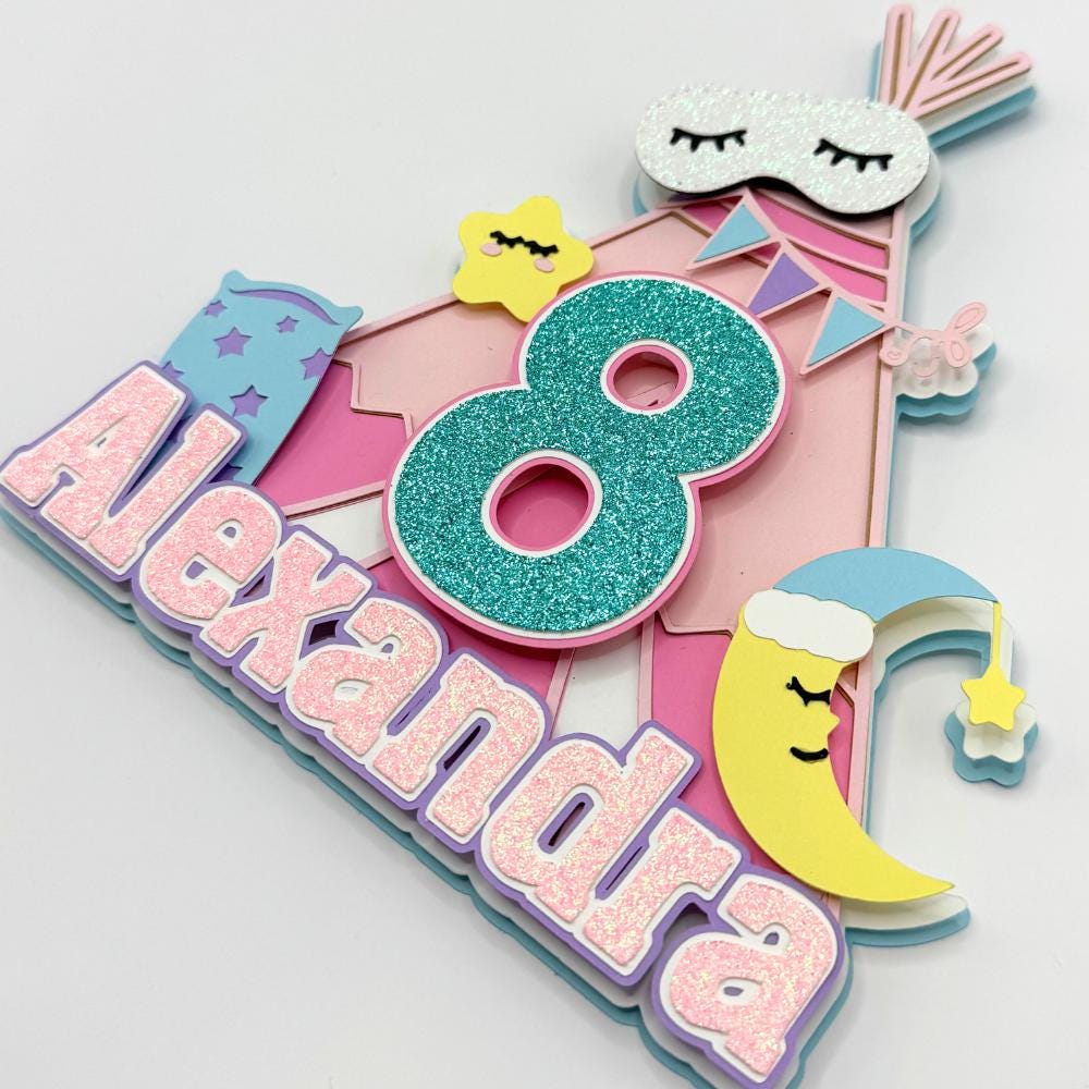 Pyjamasque Toppers Pajama Party Cake Topper, Slumber Party Decor, Sleepover Party Decor - Etsy
