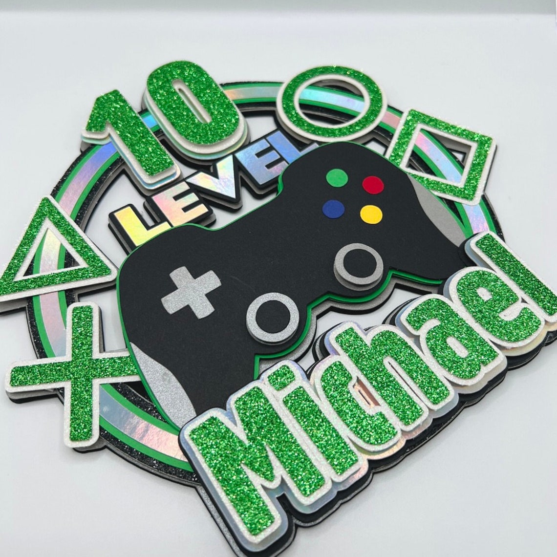 Gamer Cake Topper Video Game Cake Topper Etsy