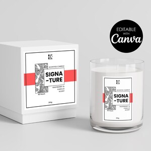 Candle Label Template Canva, Editable Candle Label Design, Printable Custom Candle Product Label, Candle Label Editable, Printable Label