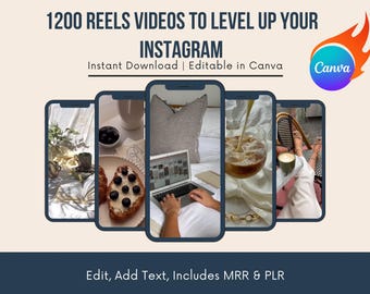 1200+ Aesthetic Faceless Stock Videos Bundle for Instagram Reels Vault PLR / MRR Resell Rights Digital Marketing Bundle Faceless Reel Guide