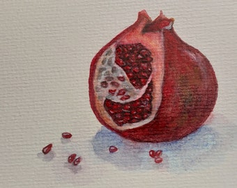 Pomegranate watercolors/watercolor/watercolor painting/wallart /artdecoration/original painting/fruit painting