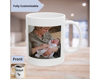 Personalized Nana Photo Mug for Grandma Gifts Unique Mug with Grandma's Photo for Birthday Gift Unique Gift Idea for Grandma