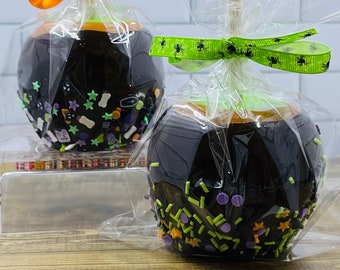 The Mouse Ears or Vampire Caramel Apple (faux caramel apple, fake halloween candy, halloween home decor, halloween tiered tray decor)