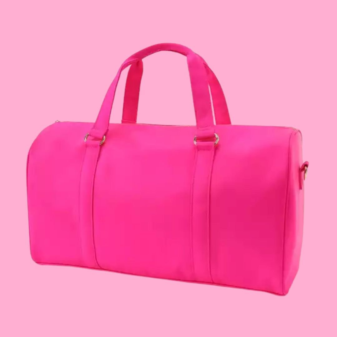 The Hot Pink Bags nylon Bags Hot Pink Nylon Bag Chenille Etsy