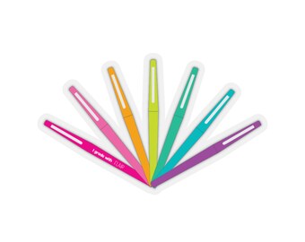 The Flair Pens Sticker (Cute teacher sticker, teacher appreciation gift, unique teacher gift, rainbow teacher decor, rainbow sticker)