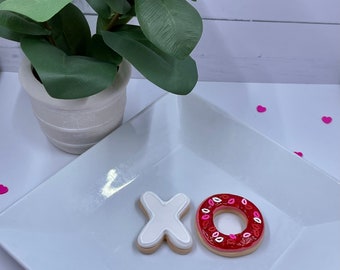 The XO Sugar Cookies (fake sugar cookies, faux sugar cookies, valentines day decor, valentines day tiered tray decor, red home decor)