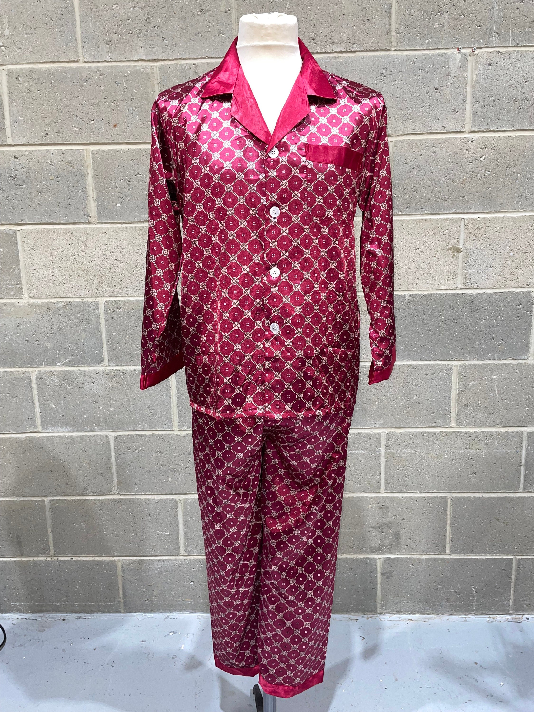 1950's 1960's Men's Vintage Two Piece Pajamas Set 