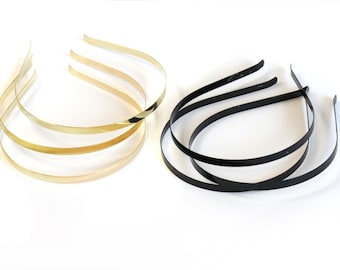 Plain Metal Hair Band 3mm 5mm 7mm Silver Gold Black Base Wedding Design Millinery Crafts Design