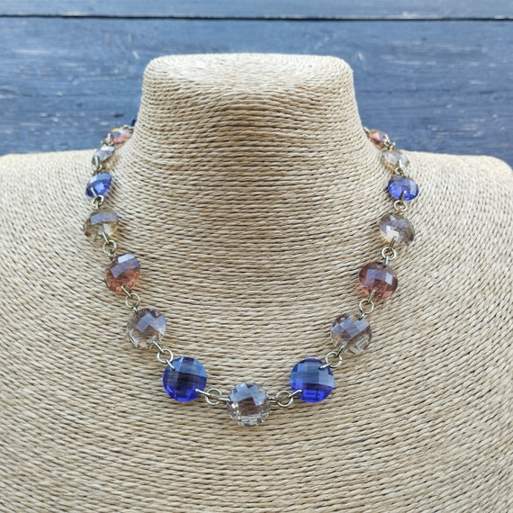 Vintage Anne Klein necklace with three tone plast… - image 9