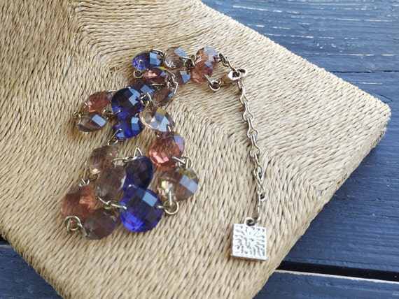 Vintage Anne Klein necklace with three tone plast… - image 2