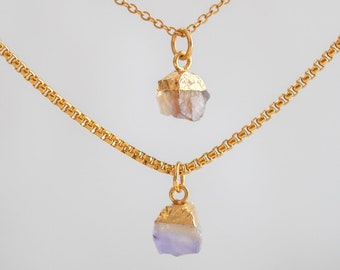 Ametrine Necklace, Gemstone Necklace, Ametrine Pendant, Silver Necklace, Ametrine Stone, Crystal Jewelry, Ametrine Crystal, Gold Necklace