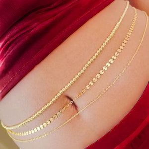 Belly Chain, Body Jewelry, Waist Beads, Summer Jewelry, Body Chain, Gifts For Her, Minimalist Gold Chain, Adjustable Waist Chain for Beach