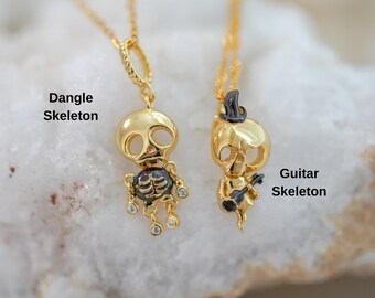 Wendalern Punk Teschio Collana Choker Argento Scheletro Ciondolo Collana Dichiarazione Testa Cranio Collana Catena Halloween Natale Gioielli Regali Per Le Donne Ragazze