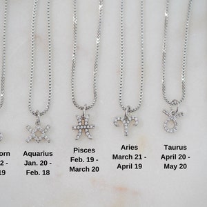 Zodiac Sign Necklace, Zodiac Necklace, Silver Zodiac Necklace, Constellation Necklace, Zodiac Sign