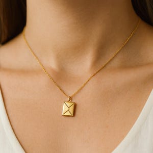 Secret Message Envelope Necklace, Hidden Message Necklace, Secret Message Locket, Couples Gift, Gift For Sister, Personalized Unique Gifts