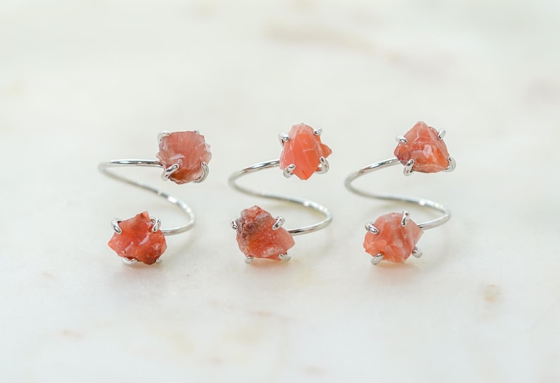 Carnelian Ring, Red Carnelian Ring, Crystal Lapiz Lazuli Ring, Gold Adjustable Ring, Black Obsidian Ring, Tigers Eye Ring, Gifts for Her image 8