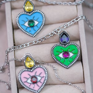 Evil Eye Necklace, Silver Necklace, Turkish Evil Eye, Silver Evil Eye Necklace, Evil Eye Necklace Silver, Greek Evil Eye, Evil Eye Choker