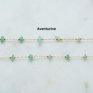 Gemstone Glasses Chain with Amethyst, Rose Quartz, Turquoise, Garnet, and Clear Quartz Stones - Elegant Eyeglass Chain Accessories for Women Aventurine