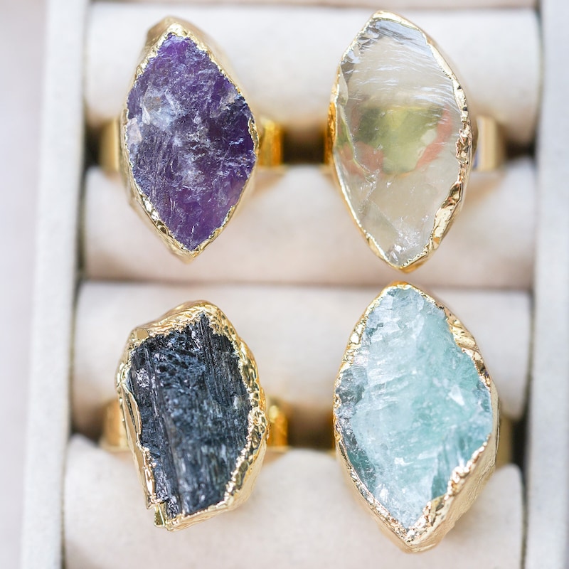 Crystal Rings - Etsy