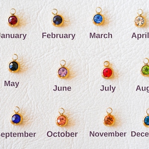 Add-on Birthstone Charm, Gold Birthstone, Birthstone Pendant, Christmas Gift, Customized Gift, Personalized Gift, Gift for her, Dainty