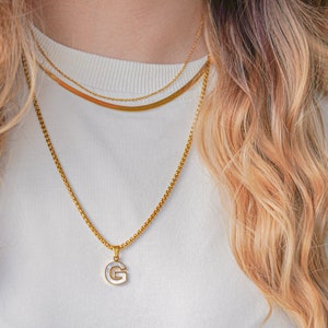 Initial Necklace, Gold Necklace, Pearl Necklace, Letter Necklace, Personalized Necklace, Handmade Jewelry, Custome Necklace, Valentines Gift