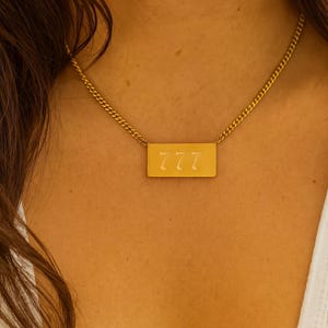 Angel Number Necklace, 222 Necklace, 444 Necklace, Number Necklace, Angel Number, Dainty Necklace, Summer Jewelry, Summer Gift