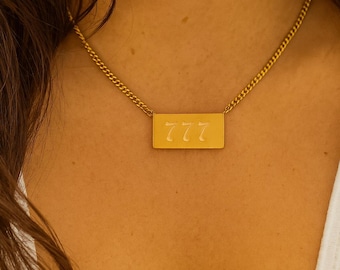 Angel Number Necklace, 222 Necklace, 444 Necklace, Number Necklace, Angel Number, Dainty Necklace, Summer Jewelry, Summer Gift