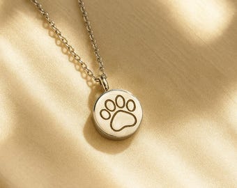 Collana con urna, collana con ceneri personalizzata per ceneri di cremazione umana o di animali domestici, ciondolo con urna, collana con incisione per cremazione di animali domestici, regali di Natale
