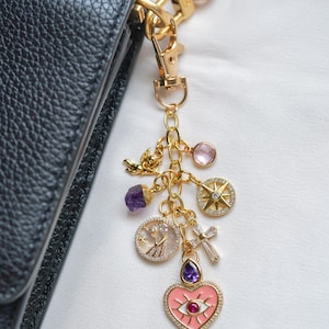 Bag Charm, Custom Keychain, Multicharm Keychain, Keychain Bag Charm, Personalized Bag Keychain, Handbag Charms, Personalized Gifts for Her