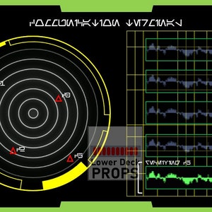 Communications Terminal  Video - Tactical HUD - Animated Digital Display - Star Wars Inspired