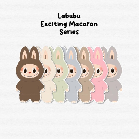 Labubu Exciting Macaron - Die Cut Stickers - Etsy