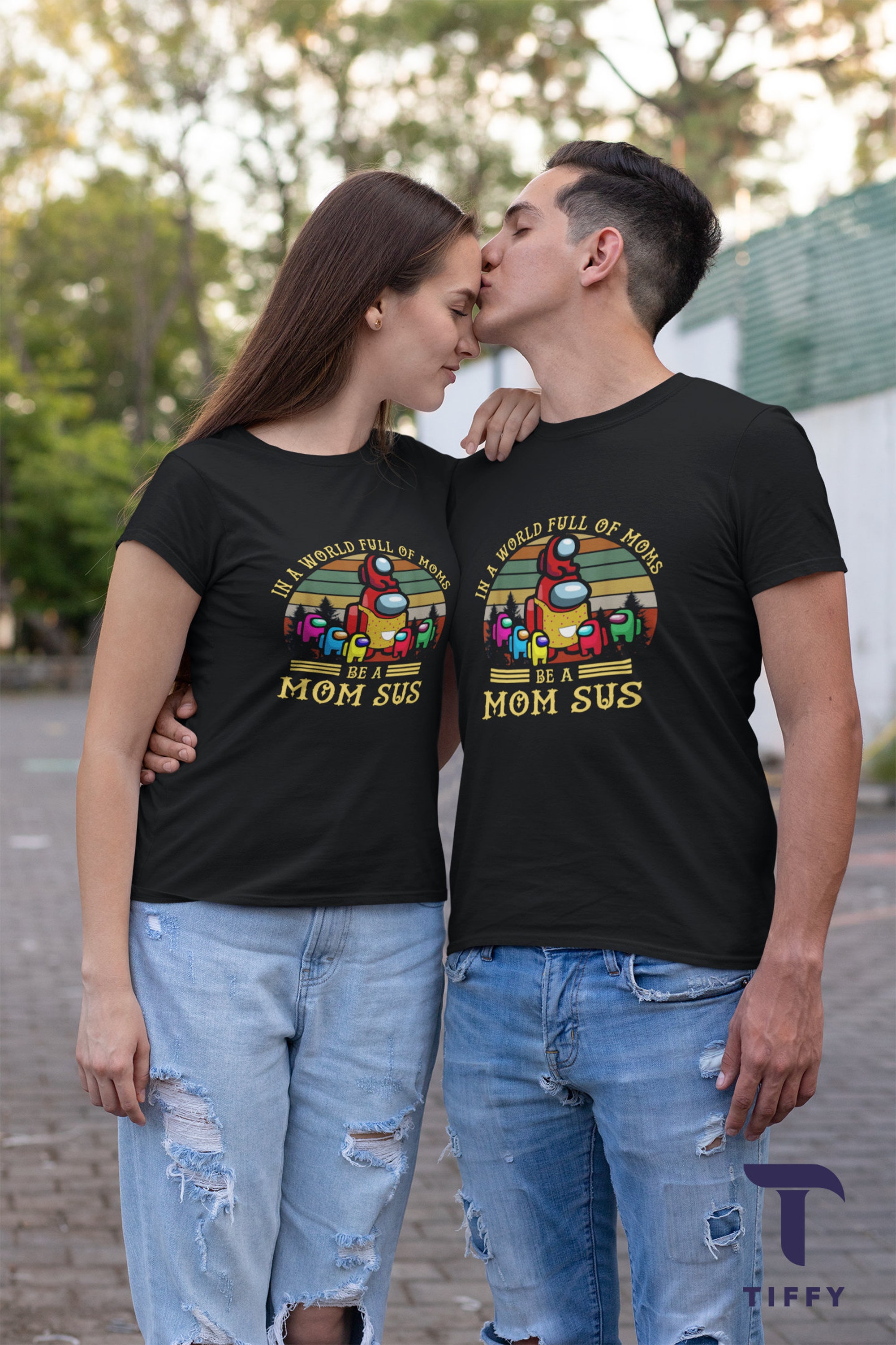 Discover Vintage A.M.O.N.G Us Funny Mother's Day T-Shirt, Among Us Shirt, Impostor Game Shirt, Mother's Day Gift, Game Player Gift Shirt