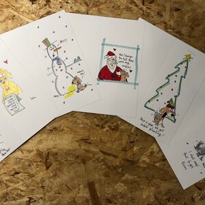 Set di cartoline di Natale per cuccioli