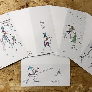 Jeu de cartes de Noël Snowman