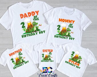 Dinosaur Birthday shirt, Dinosaur personalized birthday shirt, Dino birthday shirt, Dinosaur family matching shirts, t-rex birthday boy