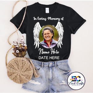In Loving Memory T-Shirt, R.I.P. Shirt, Rest in Peace Shirt, Custom Funeral Shirt, Picture Shirt, Personalized Memorial T-Shirt, RIP Tee