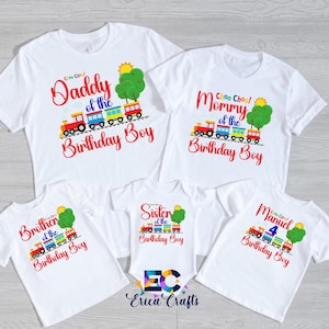 Family Train Birthday Shirt, Boys Birthday Shirt, Matching Family Birthday Shirts, Chugga Chugga Two Two Birthday Shirt, choo choo shirts.
