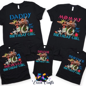 Moana Birthday shirt, Family Matching Moana birthday shirt, Moana Theme Birthday T-shirts, Matching Birthday Girl Moana shirts, Moana