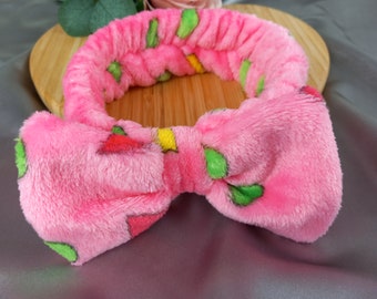 Microfiber Soft Fluffy Headbands, Bow Headbands Facial/ Makeup/ Spa Face Washing Headband