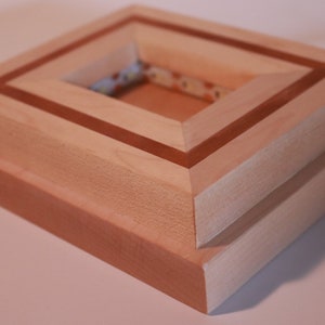 Lighted wood display.  Maple and Cherry.