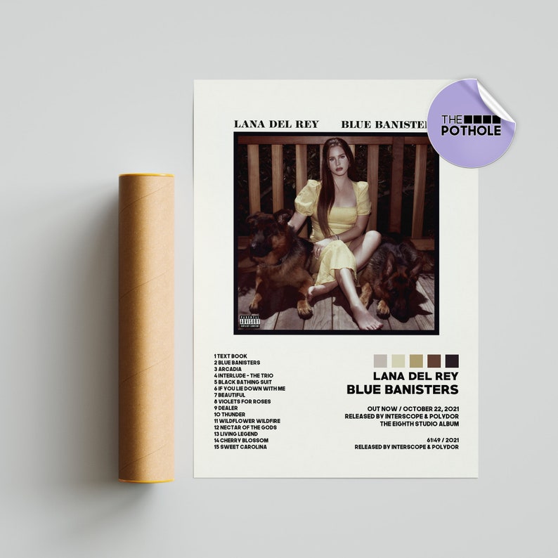 Lana Del Rey Posters / Blue Banisters Poster / Album Cover Etsy