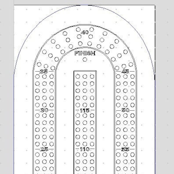Cribbage Board Template Etsy