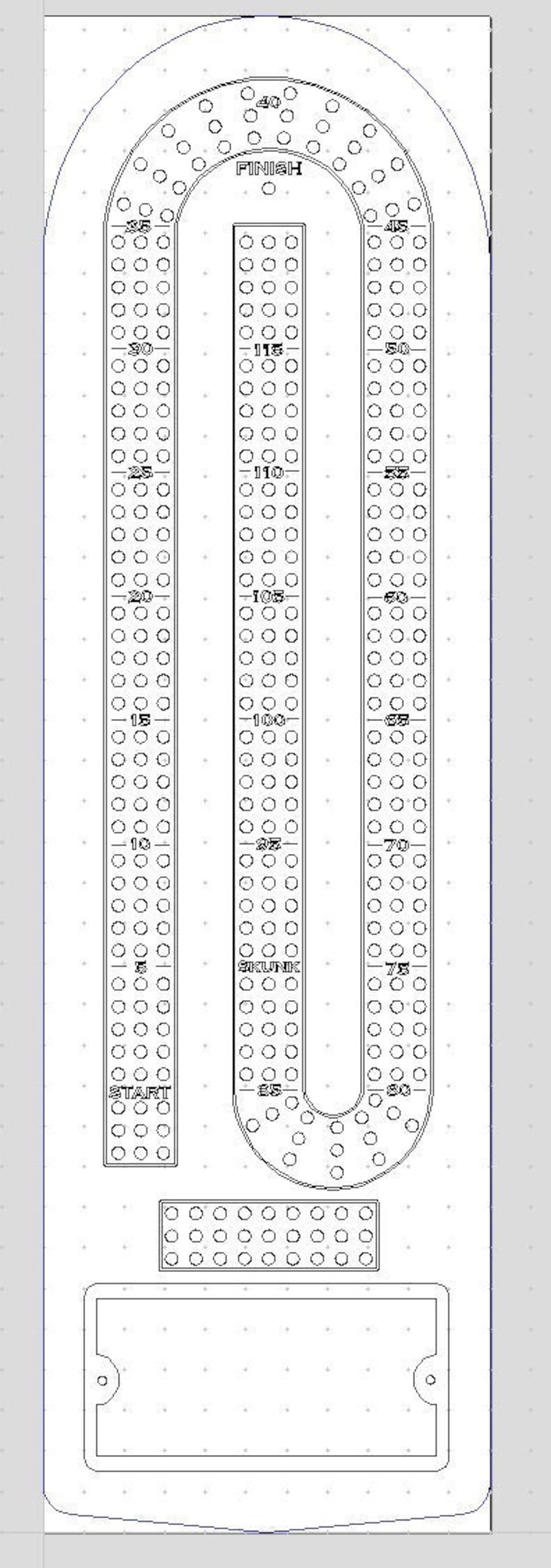 Cribbage Board Vector Etsy
