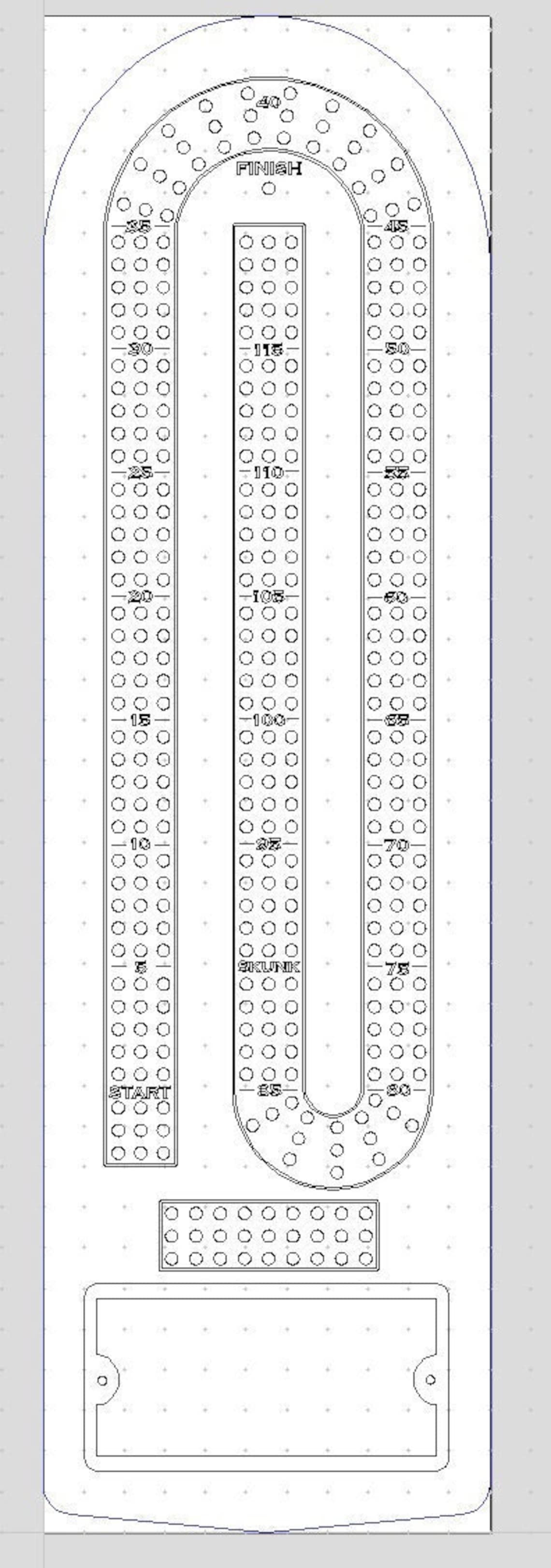 Cribbage Board Vector Etsy