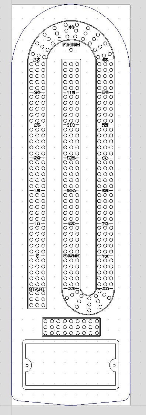Cribbage Board Vector Etsy