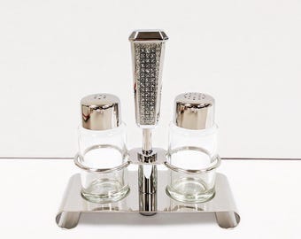 Salt and Pepper Shaker Set with stand
