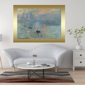 Claude Monet Art Print: Impression Sunrise Print, Monet Paintings, Monet Wall Art, Art Nouveau Prints, Monet Exhibition Art,Farmhouse Decor